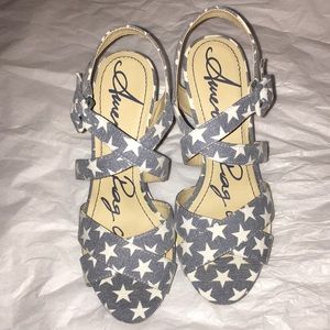 Blue star sandals
